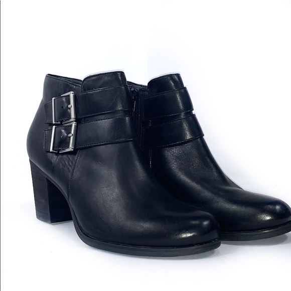 Clarks Shoes - Clarks Black Leather Ankle Boots | Booties Size 11